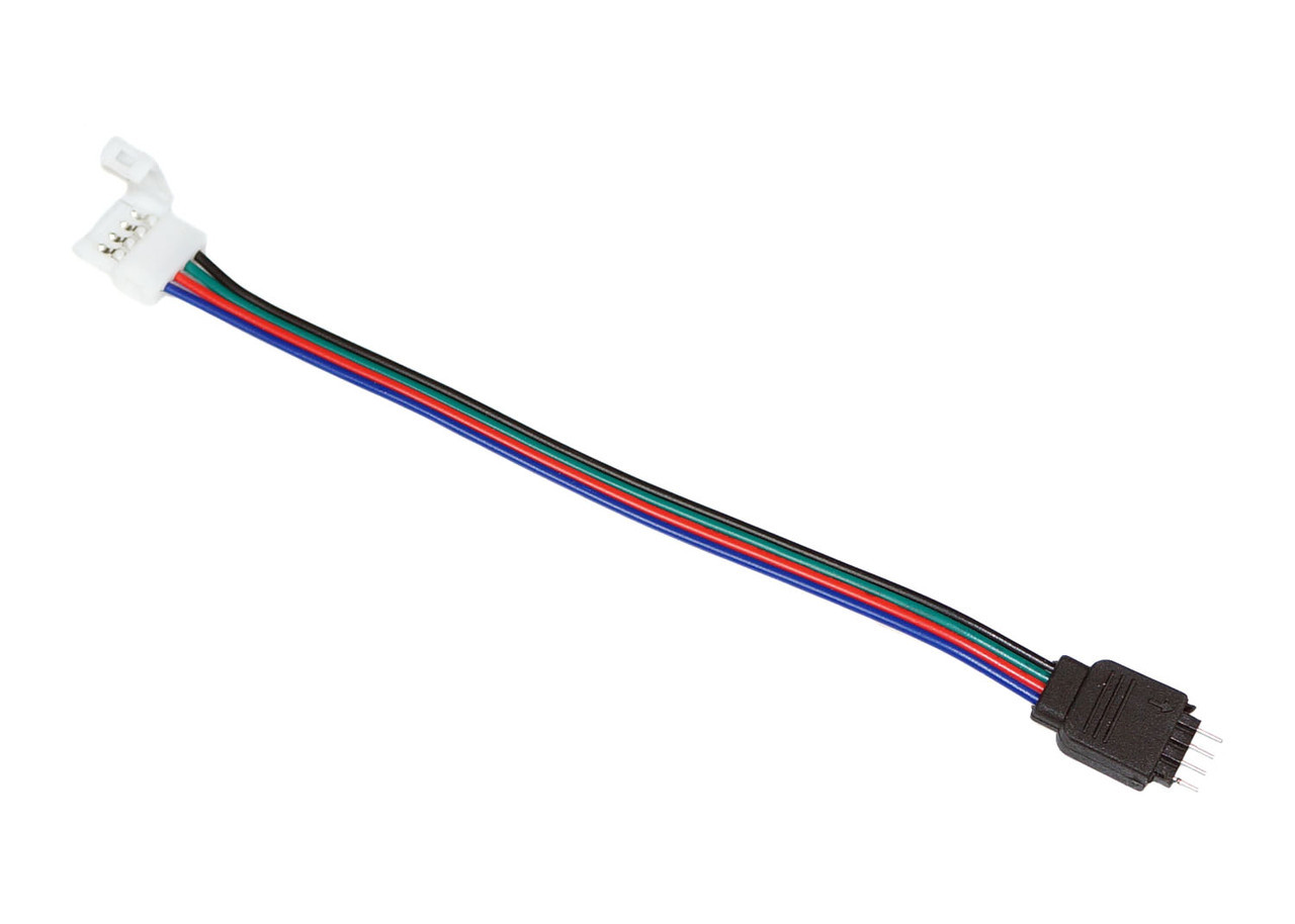 Соединительный коннектор 4pin папа + зажим для светодиодной ленты RGB SMD 5050 RGB (2 jack) - фото 1 - id-p5530987