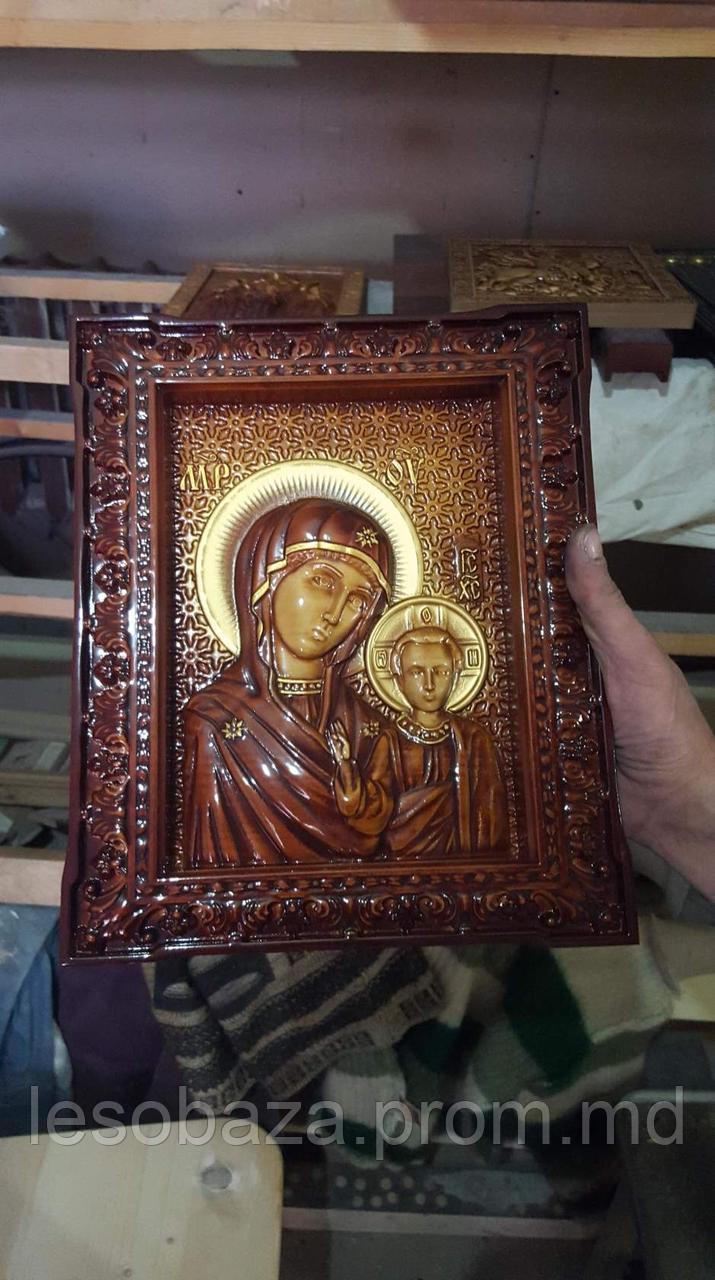 Резная икона - Казанской Божией Матери - фото 1 - id-p5531329