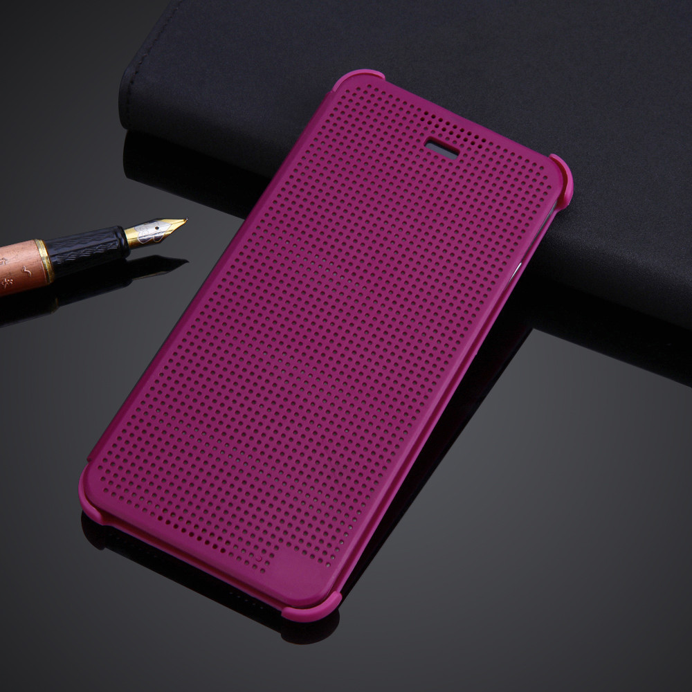 Чехол-книжка Dot View для HTC One A9 Фиолетовый - фото 1 - id-p5435447