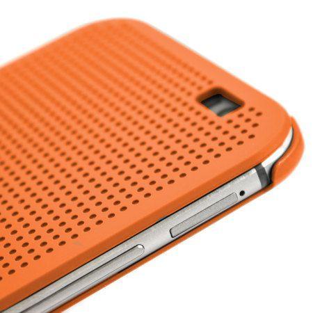 Чехол-книжка Dot View для HTC Desire 828 Оранжевый - фото 1 - id-p5435457