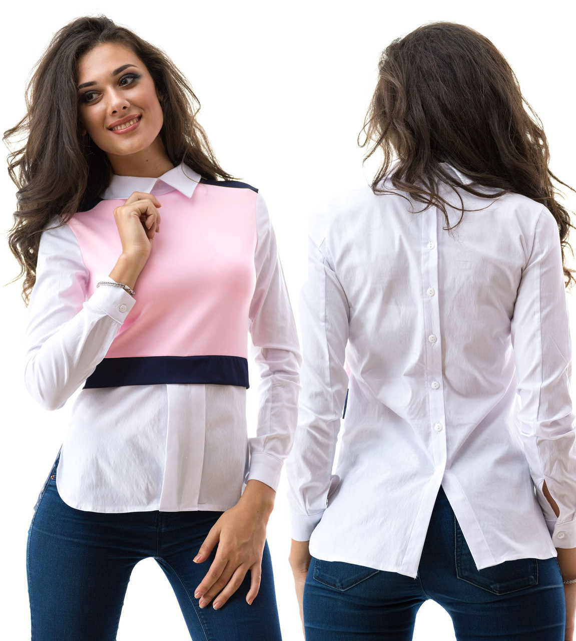 Блуза кофточка из бенгалина с воротничком - фото 1 - id-p5537491