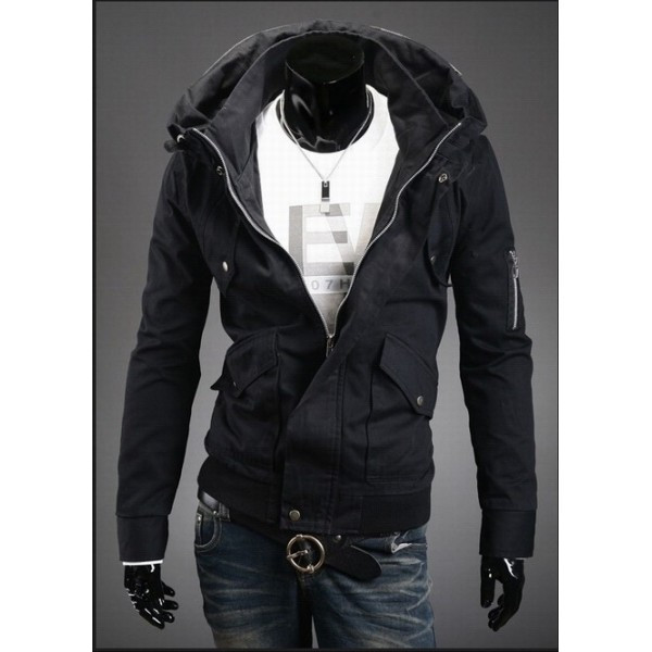 Практичная и стильная куртка мужская со скрытым капюшоном - фото 1 - id-p5537828