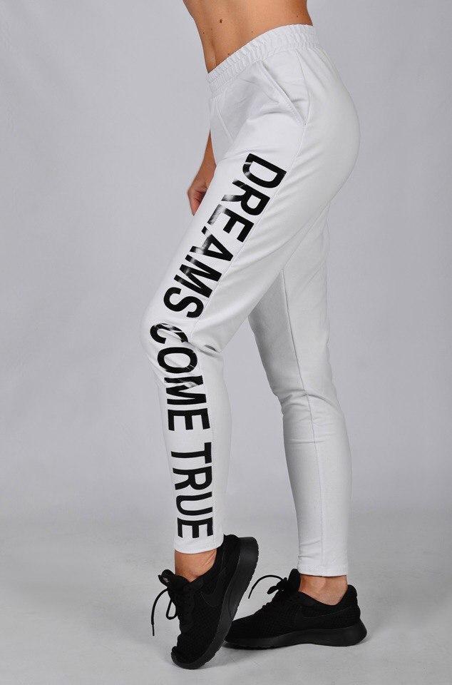 Женские спортивные прогулочные трикотажные штаны с небольшой мотней - фото 1 - id-p5537924