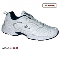 Мужские белые кожаные кроссовки Veer 42 ( стелька 27 см )