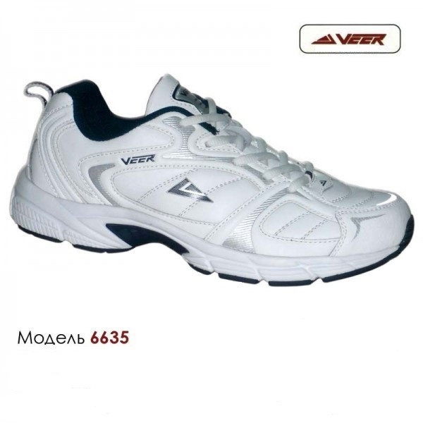 Мужские белые кожаные кроссовки Veer 42 ( стелька 27 см ) - фото 1 - id-p5077974