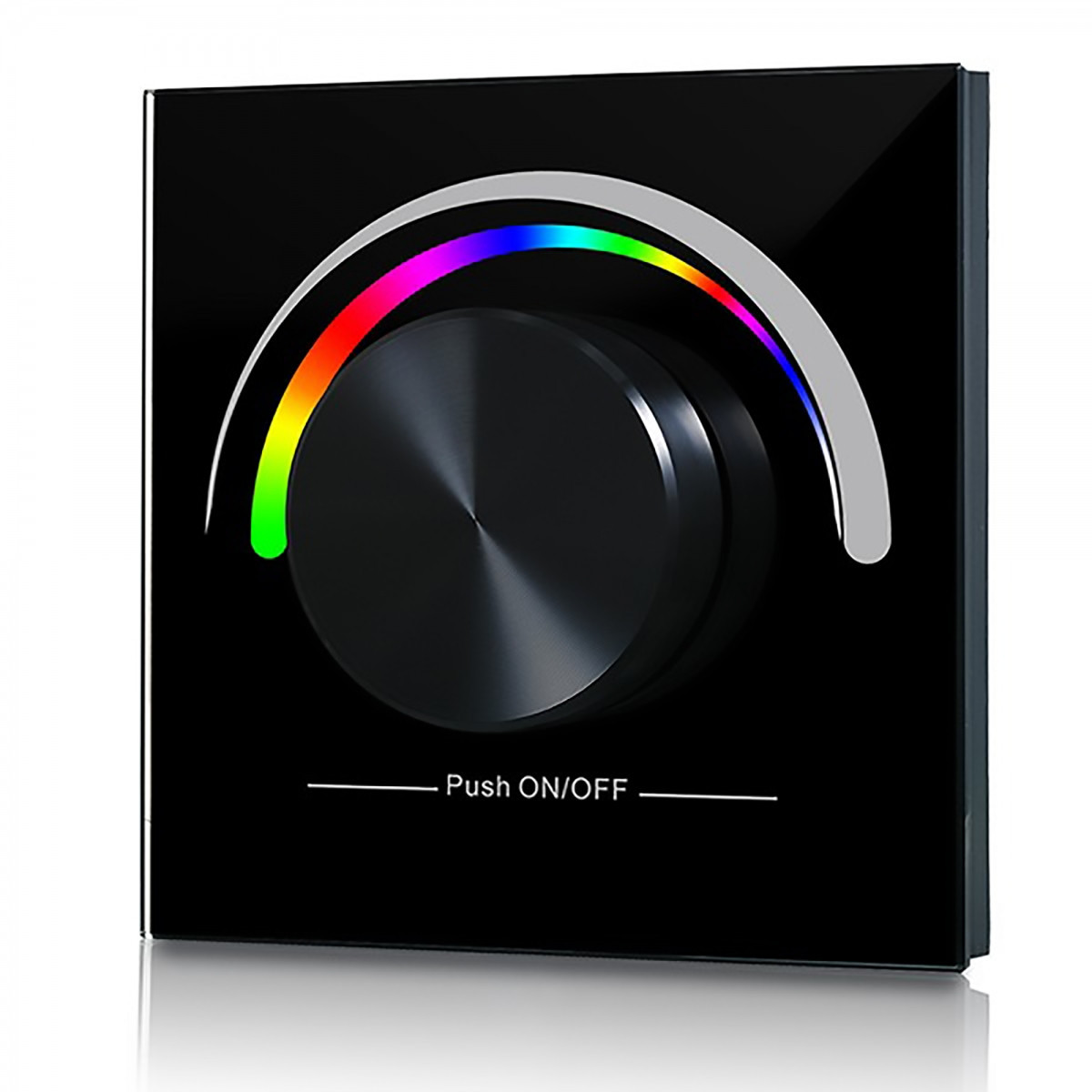 RF RGB LED контроллер SR-2836RGB светодиодный поворотный диммерный Черный - фото 1 - id-p5566443