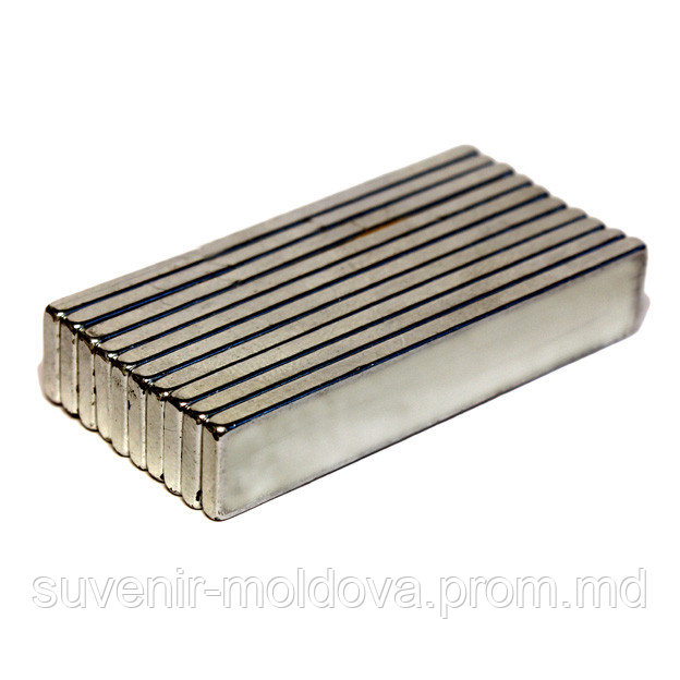 Неодимовый магнит пластина 50х10х2.5 мм - фото 1 - id-p5582145