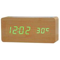 Деревянные часы LED Wooden Clock 1292