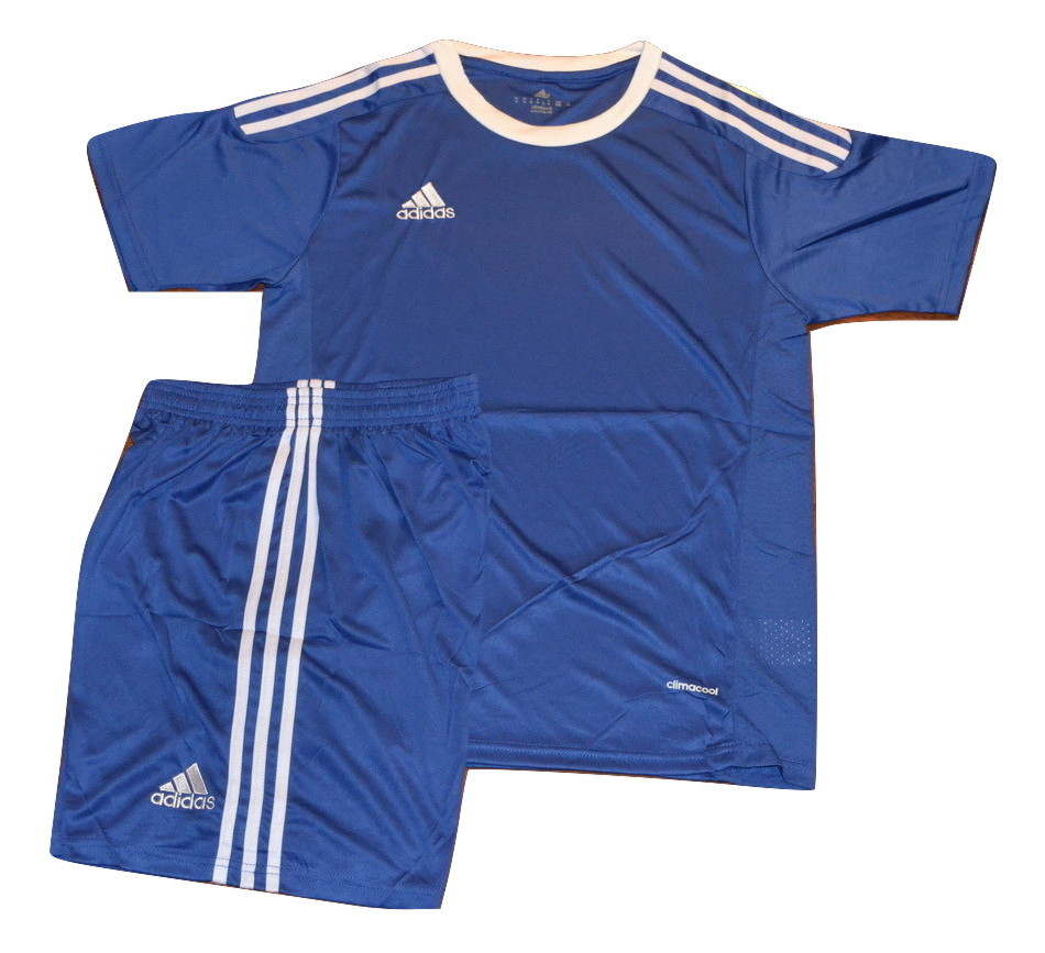 Футбольная форма игровая Adidas ( цвет - синий ) M (на рост 160-170 см) - фото 1 - id-p5632164