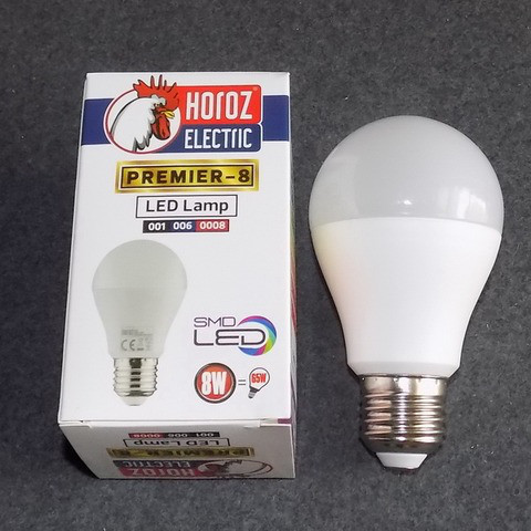 Светодиодная лампочка Horoz Electric LED 8W E27 4200K традиционная MMD-534602 - фото 1 - id-p5638848