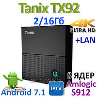 Smart TV box Tanix TX92. Amlogic S912 Android 7.1 2Gb/16Gb