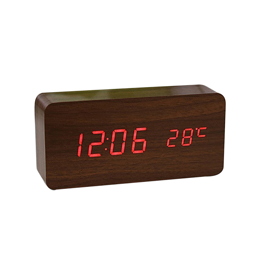 Деревянные часы LED Wooden Clock 1299 - фото 1 - id-p5741570