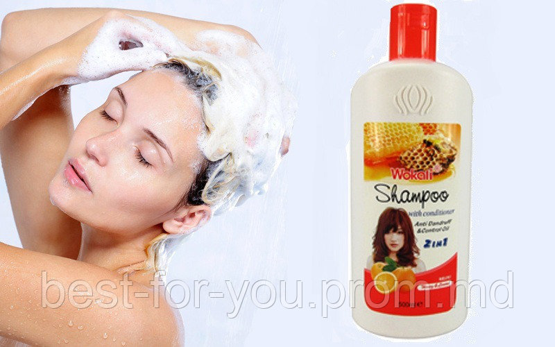 Шампунь для жирных волос Wokali 2in1 Anti dandruff & Oil Control Honey&Lemon - фото 1 - id-p5741711