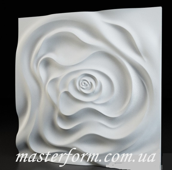 Пластиковая форма для 3d панелей "Роза" 50*50 (форма для 3д панелей из абс пластика) - фото 1 - id-p5752892