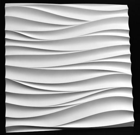 Пластиковая форма для 3d панелей "Волна" 50*50 (форма для 3д панелей из абс пластика) - фото 1 - id-p5752902