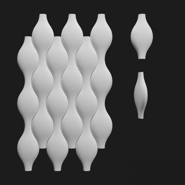 Пластиковая форма для 3d панелей "Кега" 28*14 x4 (форма для 3д панелей из абс пластика) - фото 1 - id-p5752956