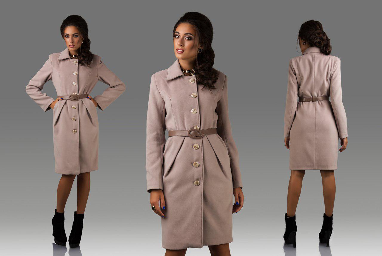 Кашемировое классическое пальто для деловых женщин - фото 1 - id-p5758455