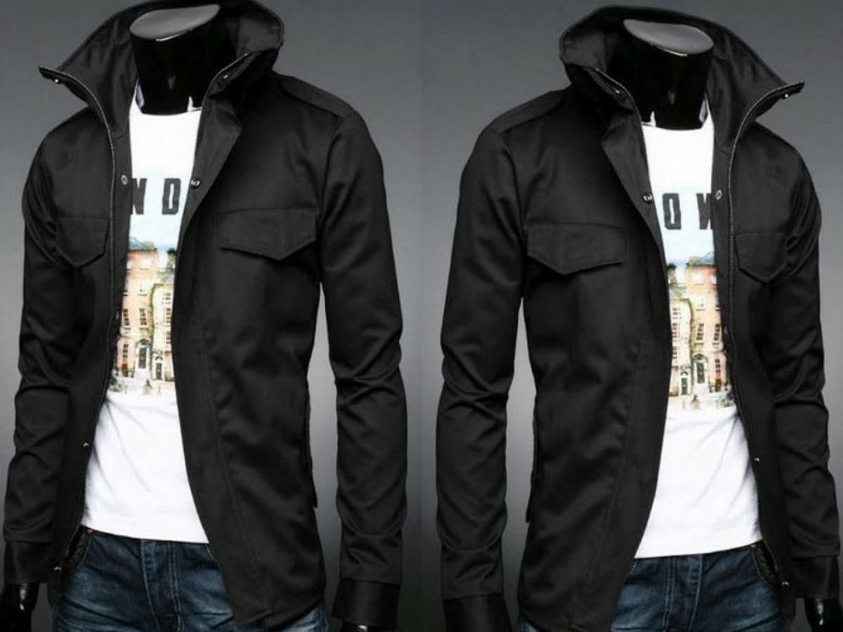 Стильная мужская хлопковая куртка в стиле кэжуал - фото 1 - id-p5758947