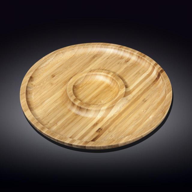Блюдо круглое Wilmax Bamboo 30,5 см 2-х секц. WL-771048 - фото 1 - id-p5765245