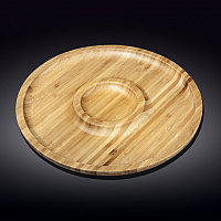 Блюдо круглое Wilmax Bamboo 35,5 см 2-х секц. WL-771049
