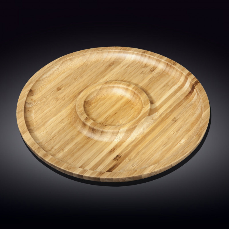 Блюдо круглое Wilmax Bamboo 35,5 см 2-х секц. WL-771049 - фото 1 - id-p5765247
