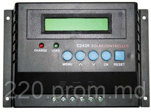 Контроллер заряда для солнечных панелей С2430 12/24В 20А - фото 1 - id-p837658