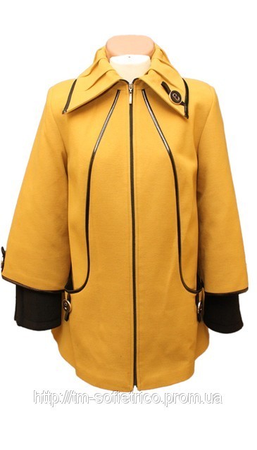 Пальто женское желтое - фото 1 - id-p41102