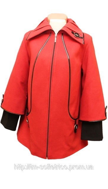 Пальто женское красное - фото 1 - id-p41101