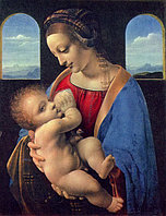 Леонардо да Винчи: Leonardo Madonna Litta, ca 1490-91, Tempera on canvas, trans