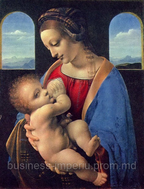 Леонардо да Винчи: Leonardo Madonna Litta, ca 1490-91, Tempera on canvas, trans - фото 1 - id-p860060