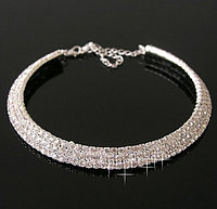Свадебные ожерелье ,,Фигаро" из серебро(925К) и кристаллами