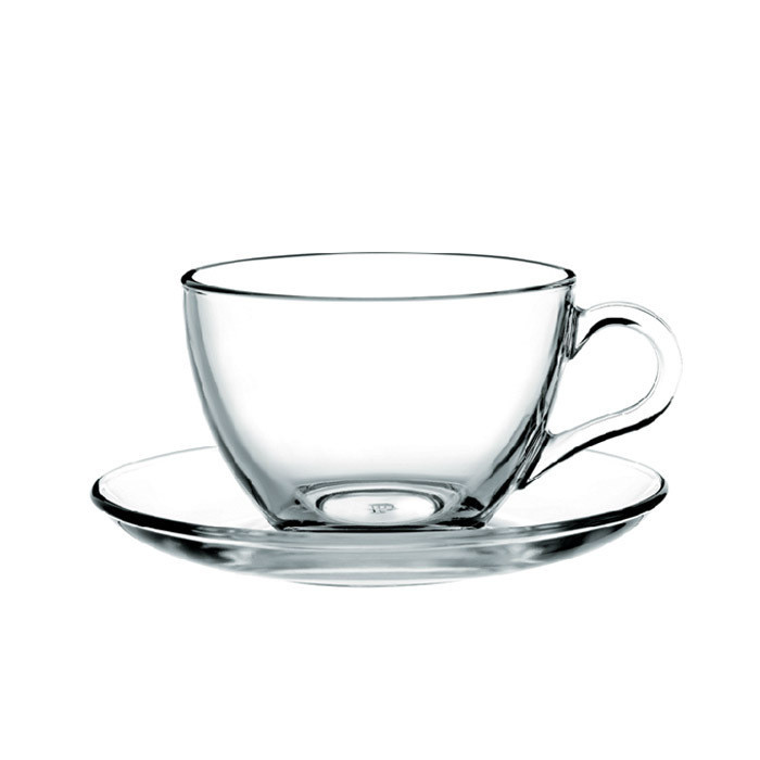 Чашка чайная с блюдцем Pasabahce Бейсик 97948 - фото 1 - id-p5563223