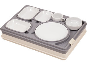 Термоподнос с замком и набором посуды(6 предметов) Termobox Prestige - фото 1 - id-p5980713