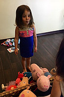 Спортивное платье детское с капюшоном, реплика Адидас, серия "Мама-дочка"