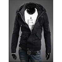 Практичная и стильная куртка мужская со скрытым капюшоном