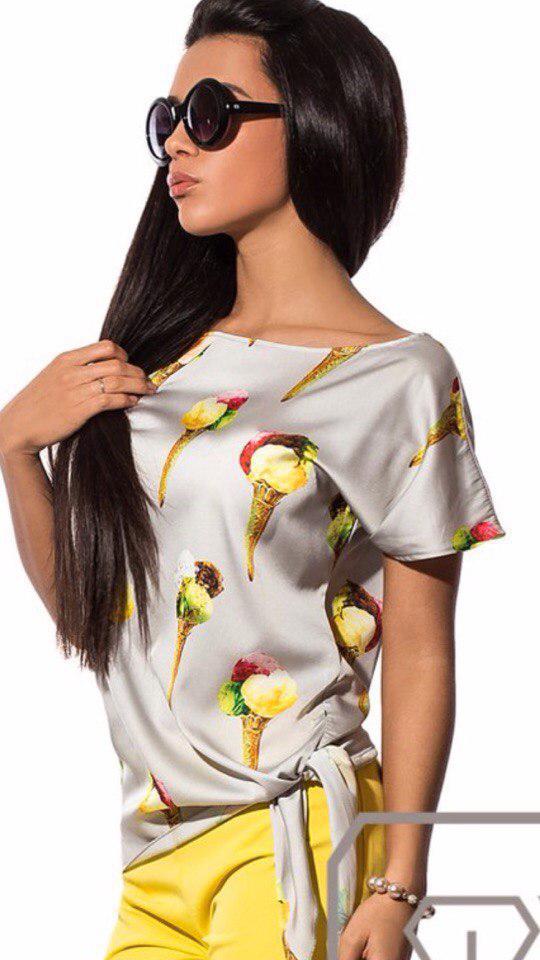 Элегантная женская шелковая блуза батал большие размеры - фото 1 - id-p5988501