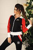 Женский спортивный костюм с воротом стойкой, реплика Adidas