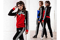 Спортивный костюм с лого Адидас трикотажный с лампасами