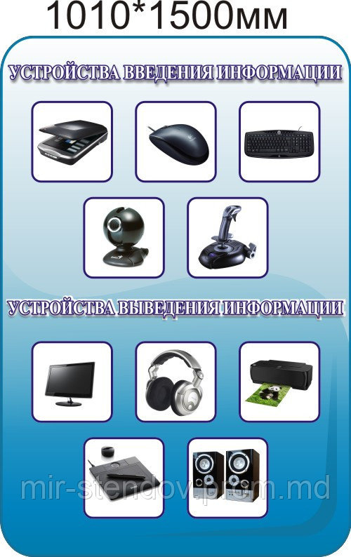 Устройства введения и выведения информации. Стенд для кабинета информатики, фото 1