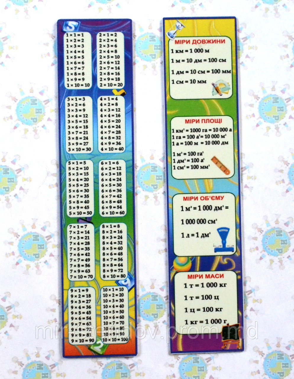 Закладка пластиковая двухсторонняя для младших классов - фото 1 - id-p4433021