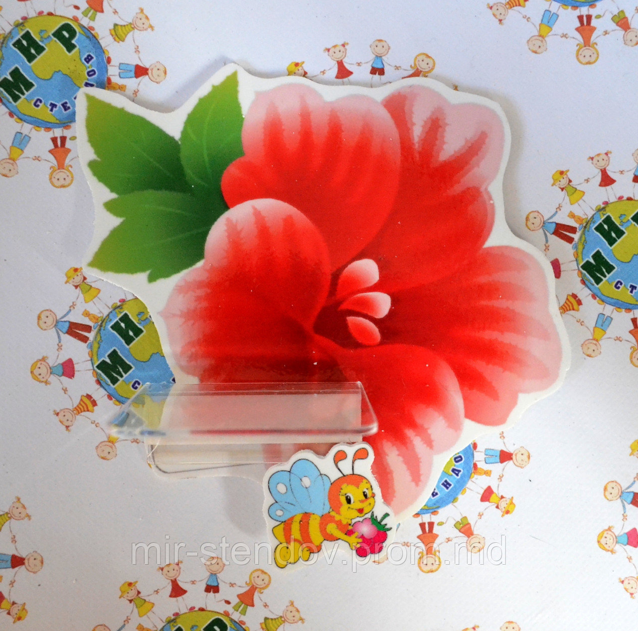 Стендс полочкой для поделки и магнитом для рисунка Лилии, фото 1
