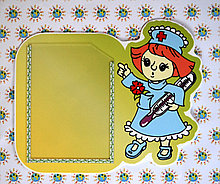 Медицинский стенд Медсестра с градусником