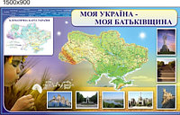 Климатическая карта Украины. Стенд для кабинета географии
