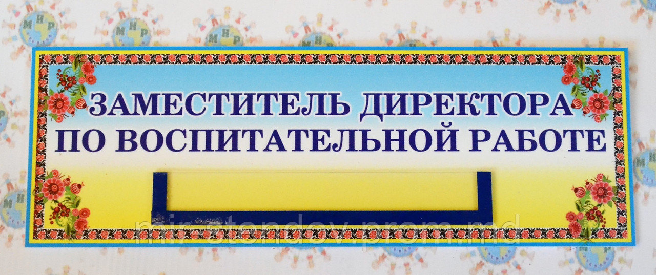 Табличка заместитель директора по воспитательной работе, фото 1