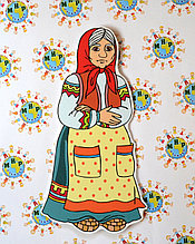 Бабушка. Настенная декорация для детского сада.