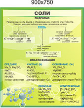 Соли. Гидролиз. Стенд для кабинета химии