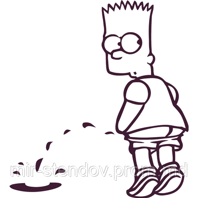 Наклейка писающий Симпсон, фото 1