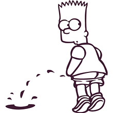Наклейка писающий Симпсон
