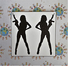 Наклейка Девочки с автоматами