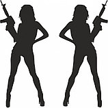 Наклейка Девочки с автоматами, фото 2